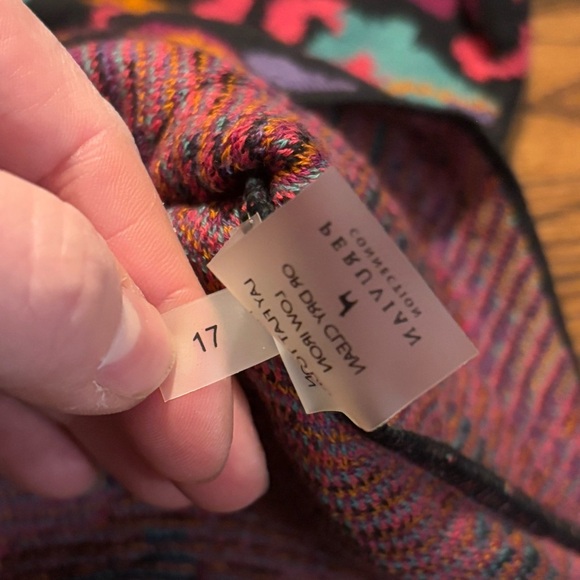 Peruvian Connection | Black Multicolor Paisley Cardigan Sz XL - Picture 3 of 8